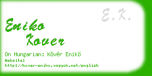 eniko kover business card